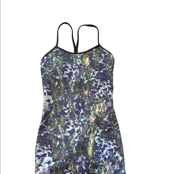 Lululemon Athletica Tank Top Straps Purple Green Patterned. - Picture 1 of 7